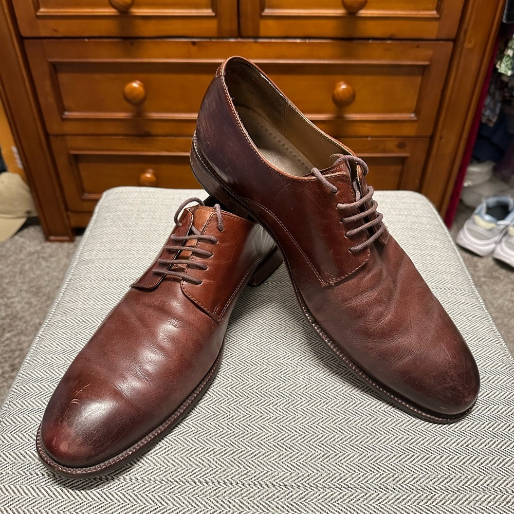 Cole Haan Plain Toe Oxfords Oxblood Size 11.5